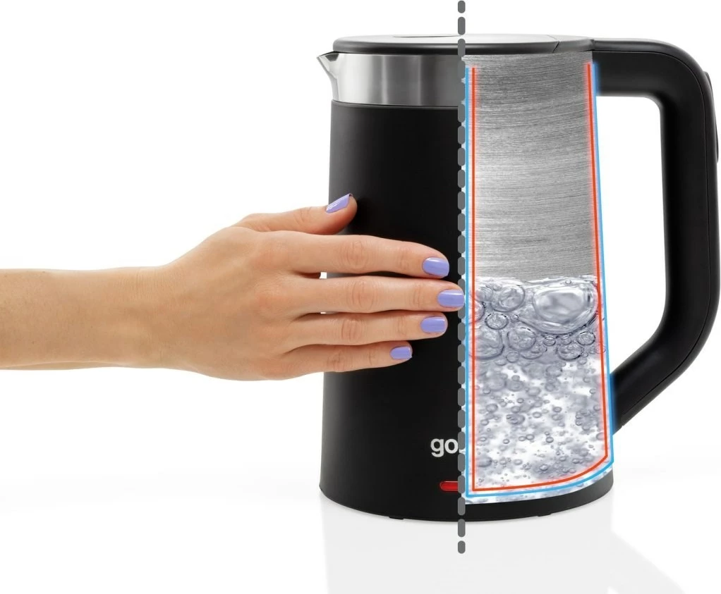 Električni grelnik vode Gorenje K17TRDW, 1,7 L, 2200 W, črn