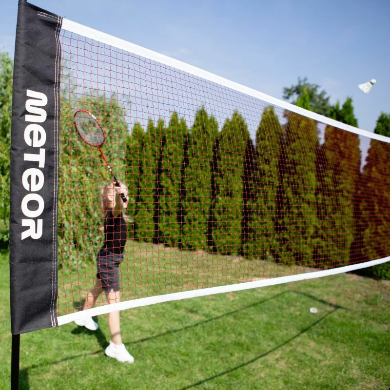 Prenosna mreža za badminton, Meteor, unisex, rdeča