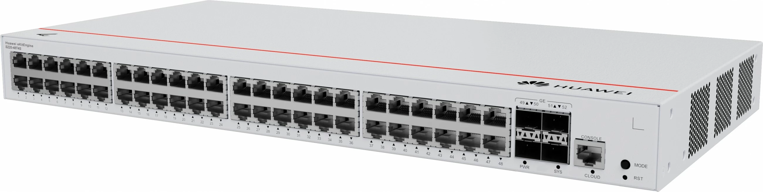 Managed L2 gigabitni switch za montažo v rack 1U, HUAWEI eKit S220-48T4S