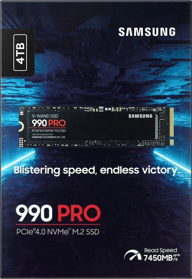 SSD, 4 TB, M.2, PCI Express 4.0, NVMe, V-NAND MLC Samsung 990 PRO