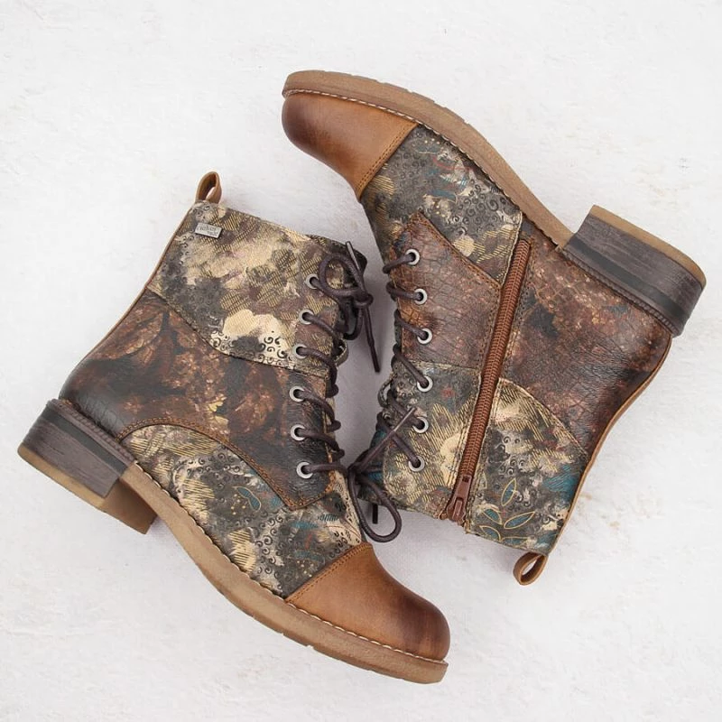 Izolirani ženski škornji Rieker, rjavi