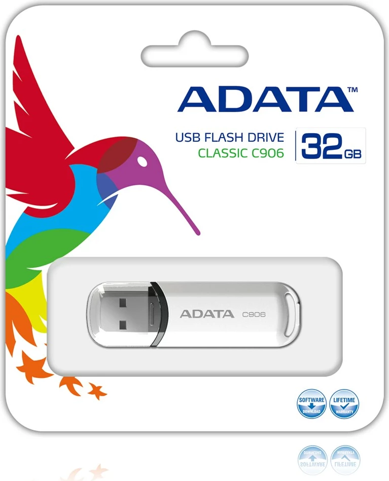 USB ključek Adata C906, 32 GB, bel