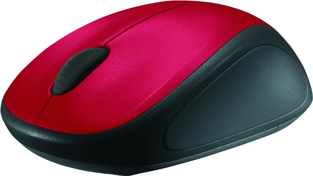 Optični brezžični miška Logitech M235, črna, rdeča