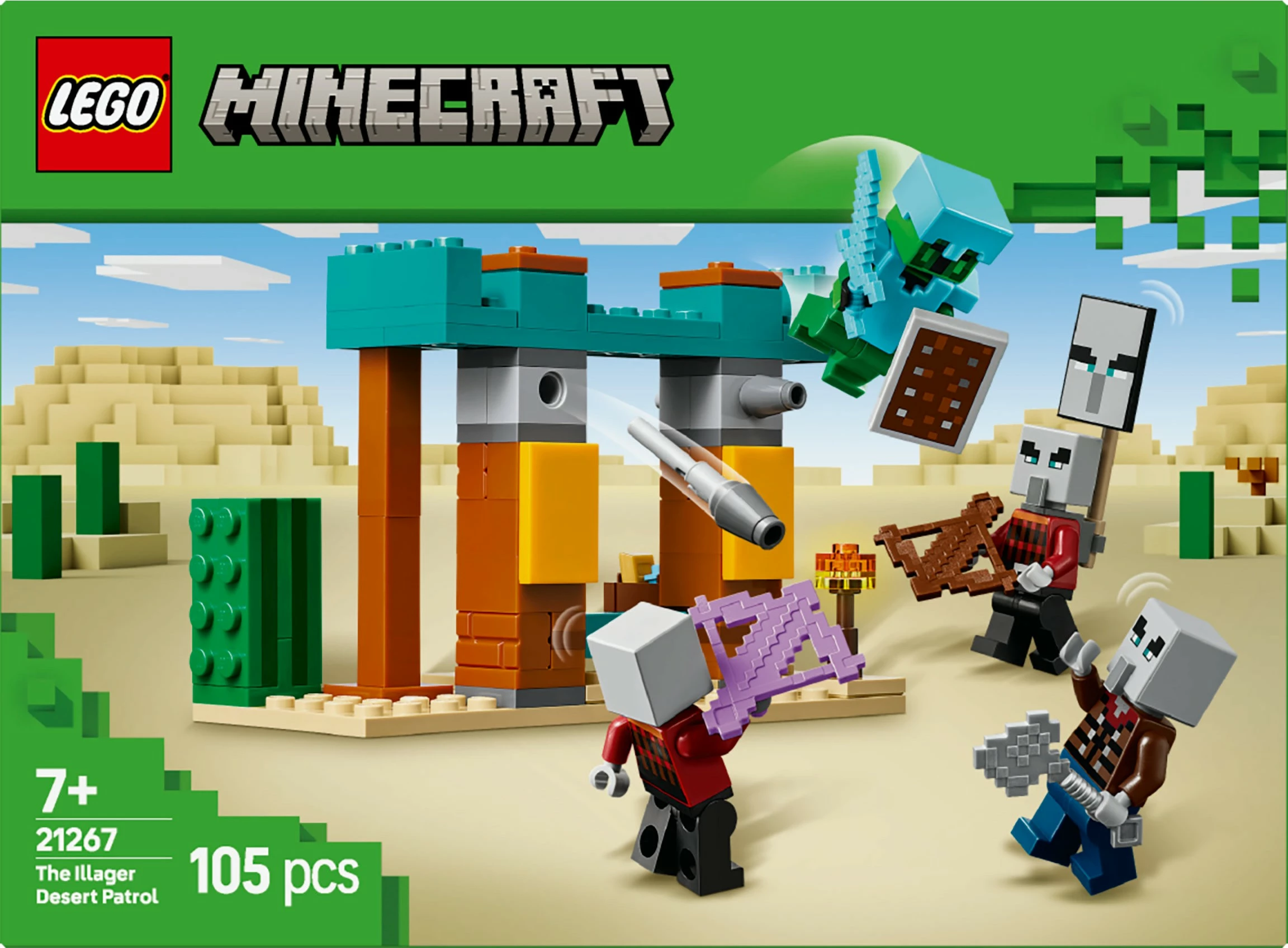 Set za sestavljanje Minecraft 21267, 105 kosov, večbarven