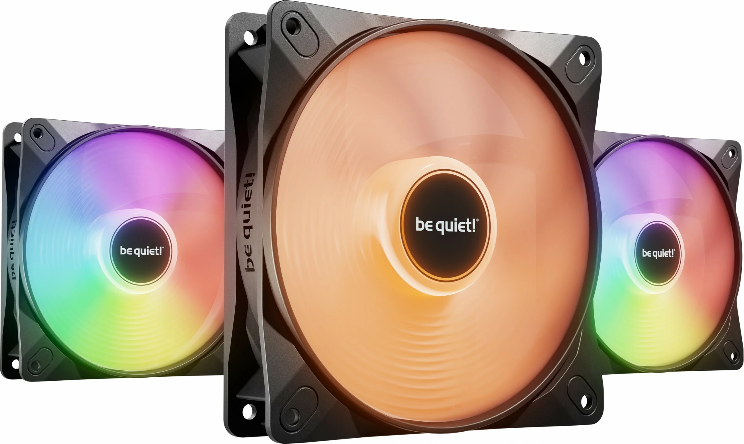 Ventilatorji LIGHT WINGS LX PWM 120 mm, trojni paket, LED, Be Quiet!, črni