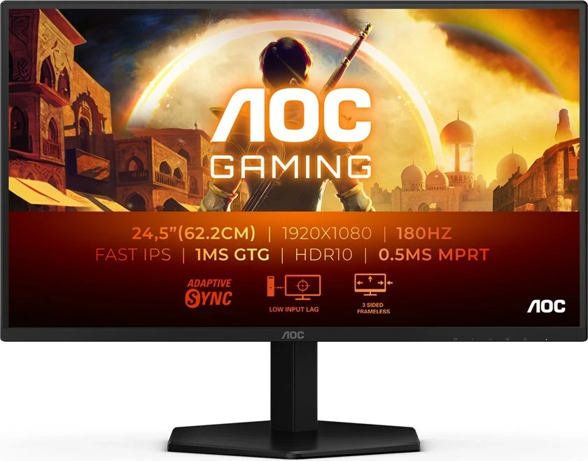 Gamer monitor 25" AOC G4 25G42E, Full HD, 180 Hz, črno-rdeč