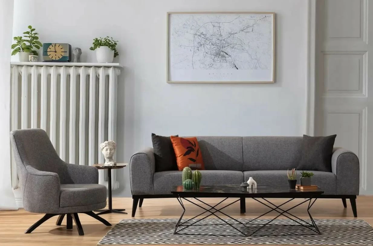 Trosed z raztegljivim, Atelier del Sofa Kapri, svetlo sivi