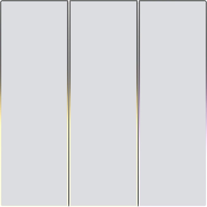 Pametno stikalo, 3-kanalno, Avatto TS60-EU-W3, Wi‑Fi 2.4 GHz/ZigBee, 80×80 mm senzorni panel, belo