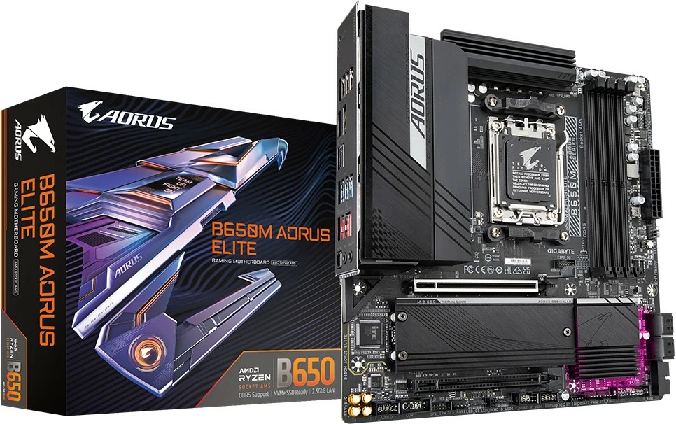 Matična plošča Gigabyte GA-B650M-AORUS Elite, Socket AM5, micro ATX