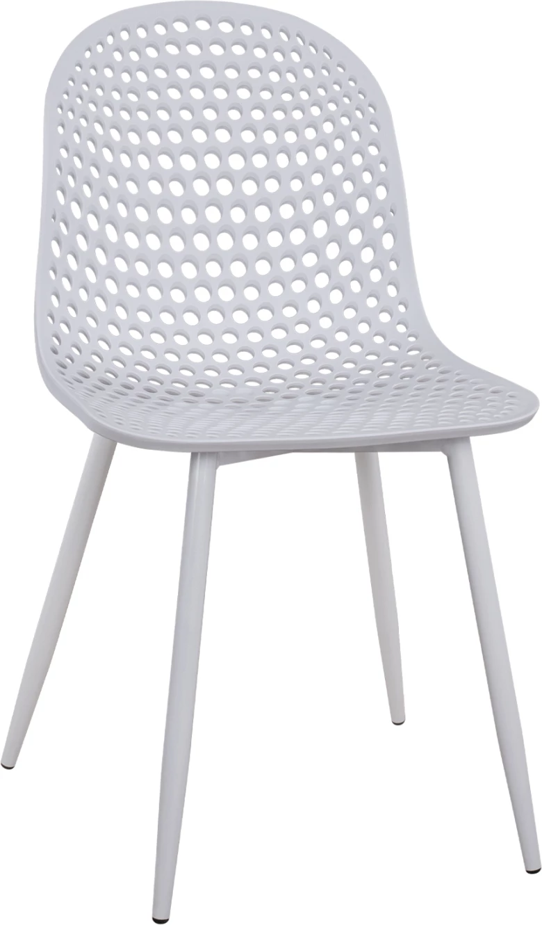 Polipropilenski stol Milana FH8512.01 bel z kovinskimi nogami 47x58x84cm, set 4 kosov