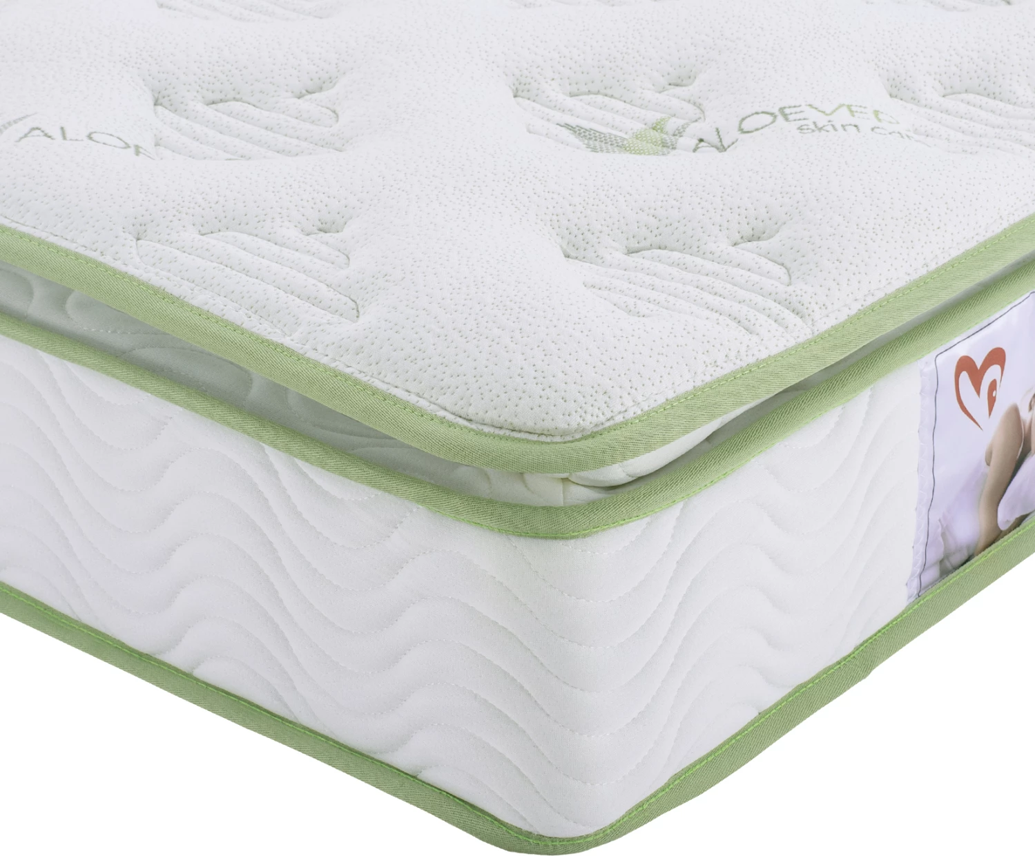 Vzmetnica s stalno vzmetjo z nadvložkom Aloe Vera 110x90 FH372.12 enostranska