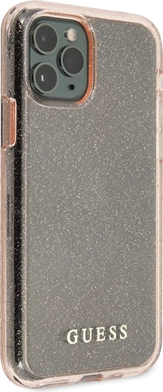 Zaščitni ovitek z bleščicami Guess GUHCN65PCGLPI za iPhone 11 Pro Max, roza