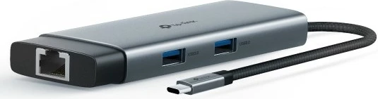 USB Type-C razširitveni hub TP-Link UH6120C, 6 vrat, HDMI, Ethernet, 0,18 m, siv