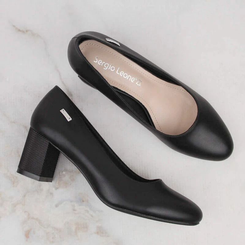 Elegantne ženske čevlje, Sergio Leone, črni