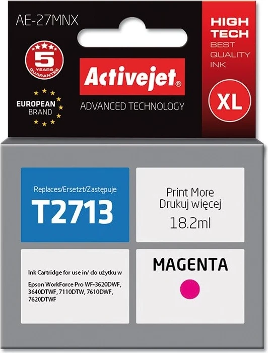 Zamenljiva barva Activejet AE-27MNX za tiskalnike Epson, 18,2 ml