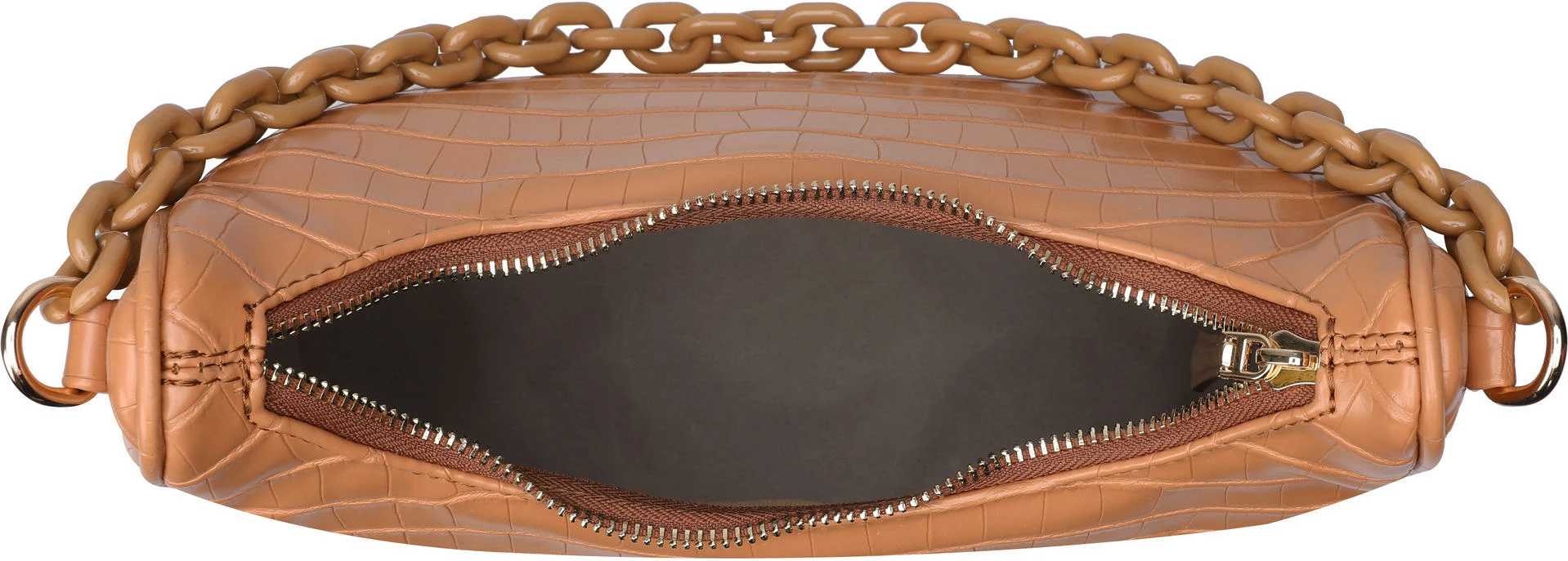 Ramenska torba Croco, tan, Lucky Bees, 27x10x20 cm