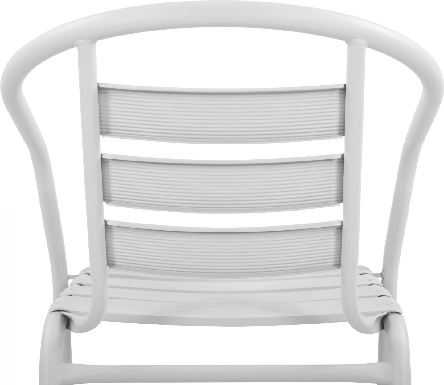 Stol Laura kovinski beli z aluminijastimi rezinami FH5037.02 54x59x73cm