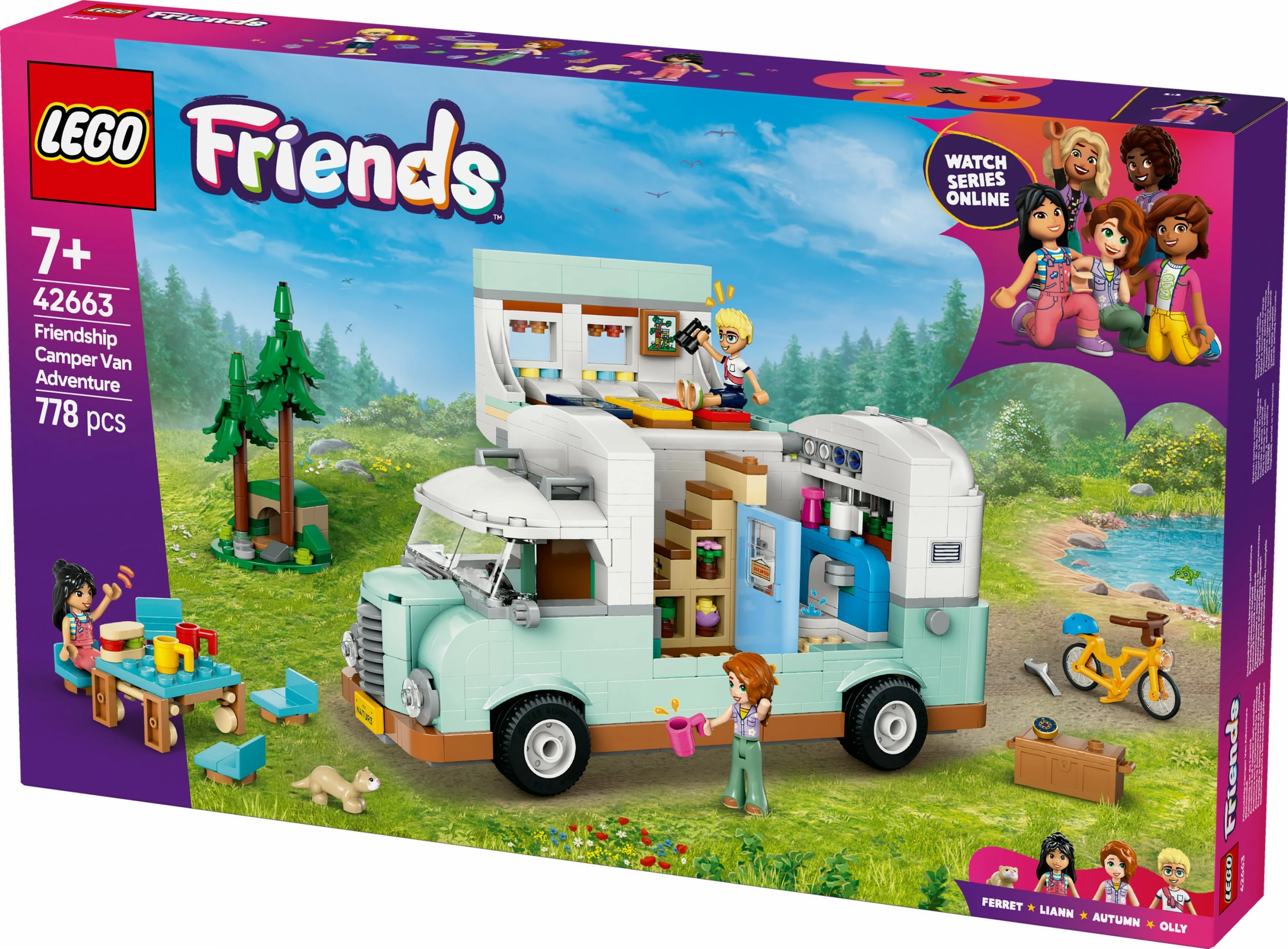 Set za gradnjo avtodoma LEGO Friends 42663, 778 delov, večbarven
