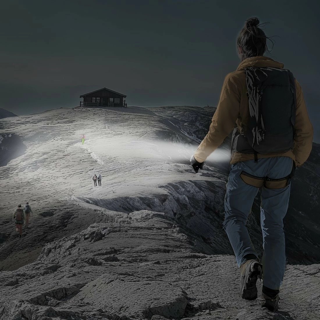 Ročna svetilka Hama FLX1000 (228606), 1000 lm, do 270 m, IP44, z polnilnimi AAA, črna