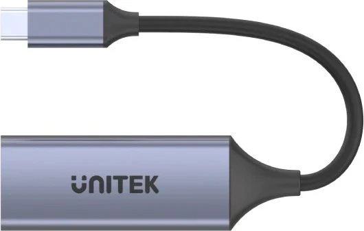 Adapter USB-C na RJ45, Unitek, 1 Gbps, PD 100 W, siv