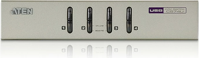 KVM stikalo ATEN CS74U, 4 USB vhodi, avdio, srebrno