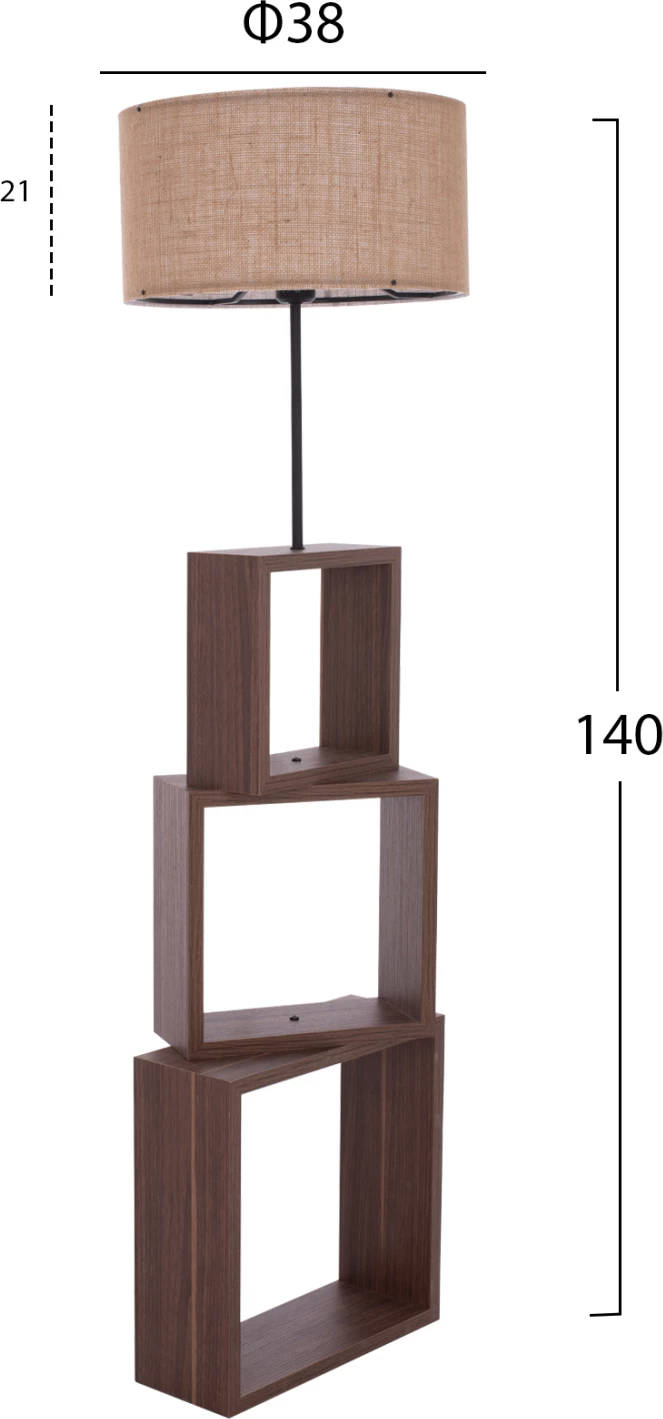 Talna svetilka MDF orehovo rjava FH7608.01 D38x140 cm