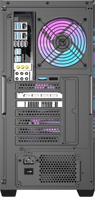 Računalniško ohišje z 4 ventilatorji, Darkflash DS900WS, Midi Tower, kaljeno steklo, črno