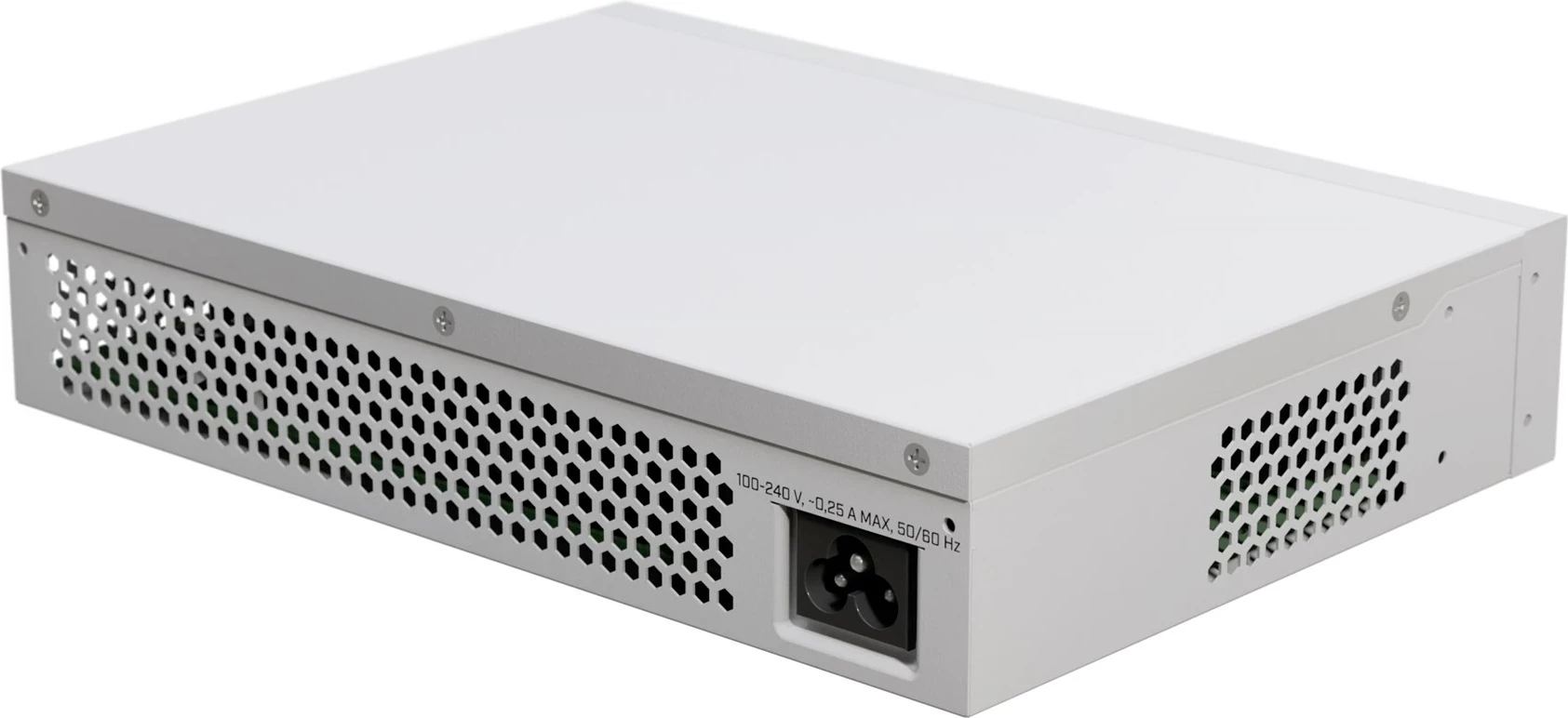 Voden stikalo z 16 Gigabit vhodi in 2 SFP+ režiami, MikroTik CSS318-16G-2S+IN, belo