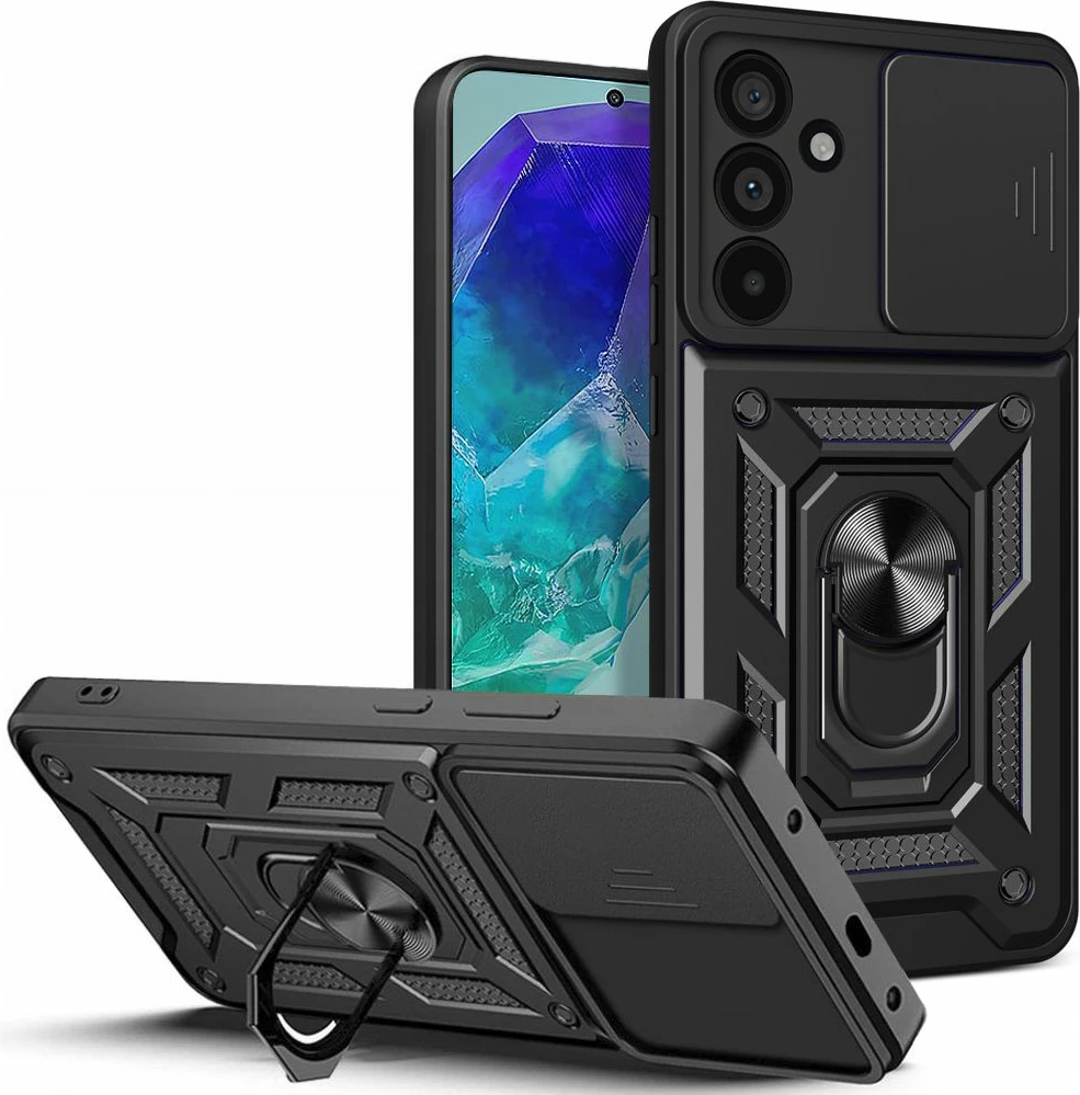 Ovitek za telefon Tech-Protect CamShield Pro za Samsung Galaxy M55 5G, črn