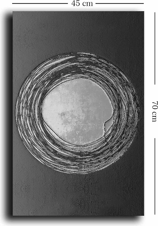 Slika na platnu, digitalni tisk, zlata in črna, 40x3x70 cm Zesan