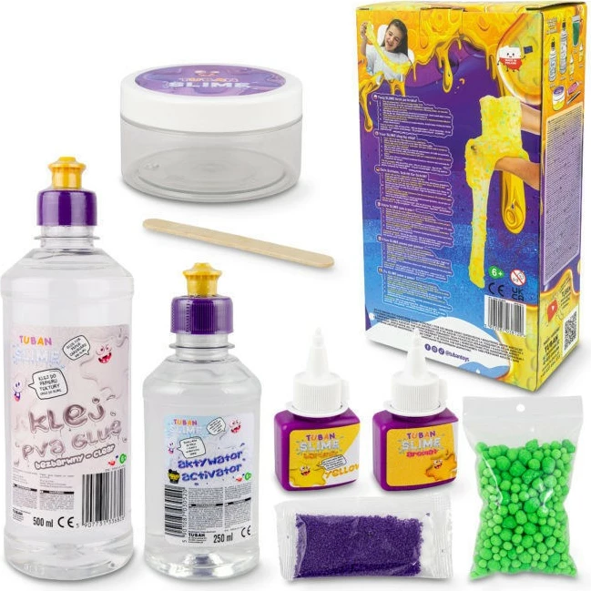 Senzorični DIY set za slime 6-v-1, večbarven Tuban