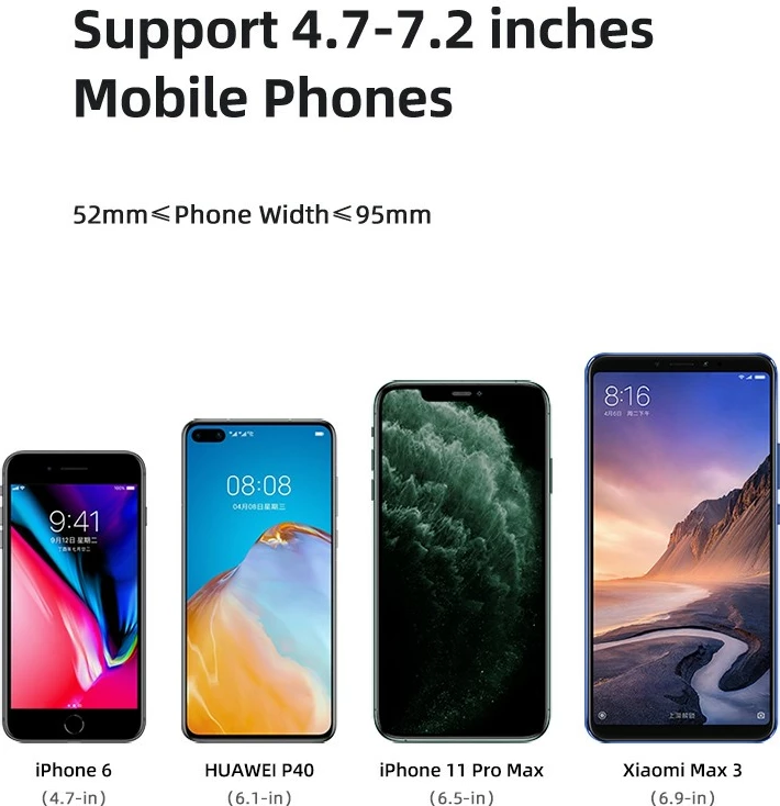 Držalo za telefon za avto USAMS US-ZJ063, črno