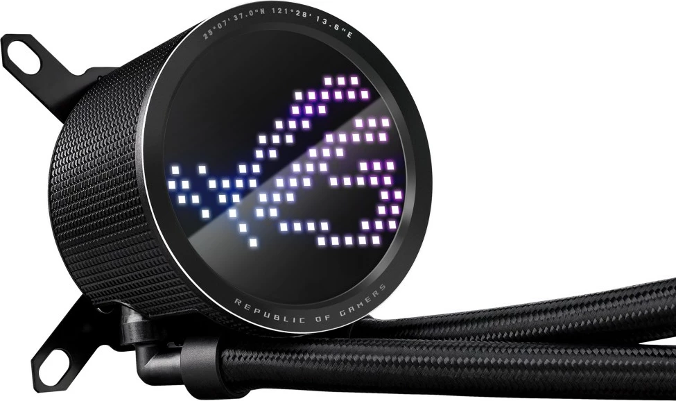 Hladilnik za procesor z vodnim hlajenjem ASUS ROG Ryuo III 240 ARGB, 240 mm, 2x12 cm, LED, črn