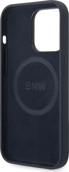 Silikonska zaščitna prevleka, BMW BMHMP14XSILNA za iPhone 14 Pro Max 6,7", MagSafe, mornarsko modra