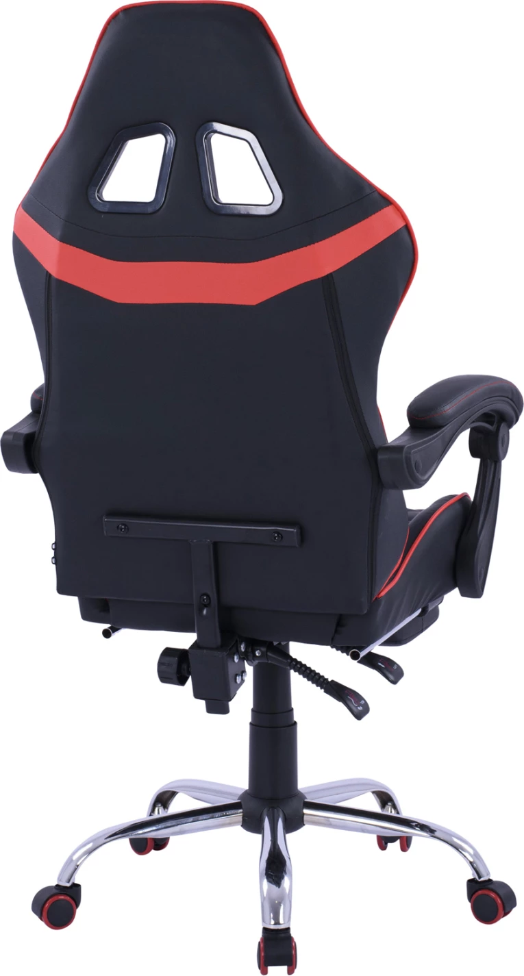 Igralni naslanjač z nagibnim naslonom in stopalko FH1157.01 Črno-Rdeča