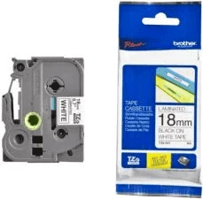 Etiketna kaseta Brother TZe-241CIV, 18 mm, laminirana, črno na belem