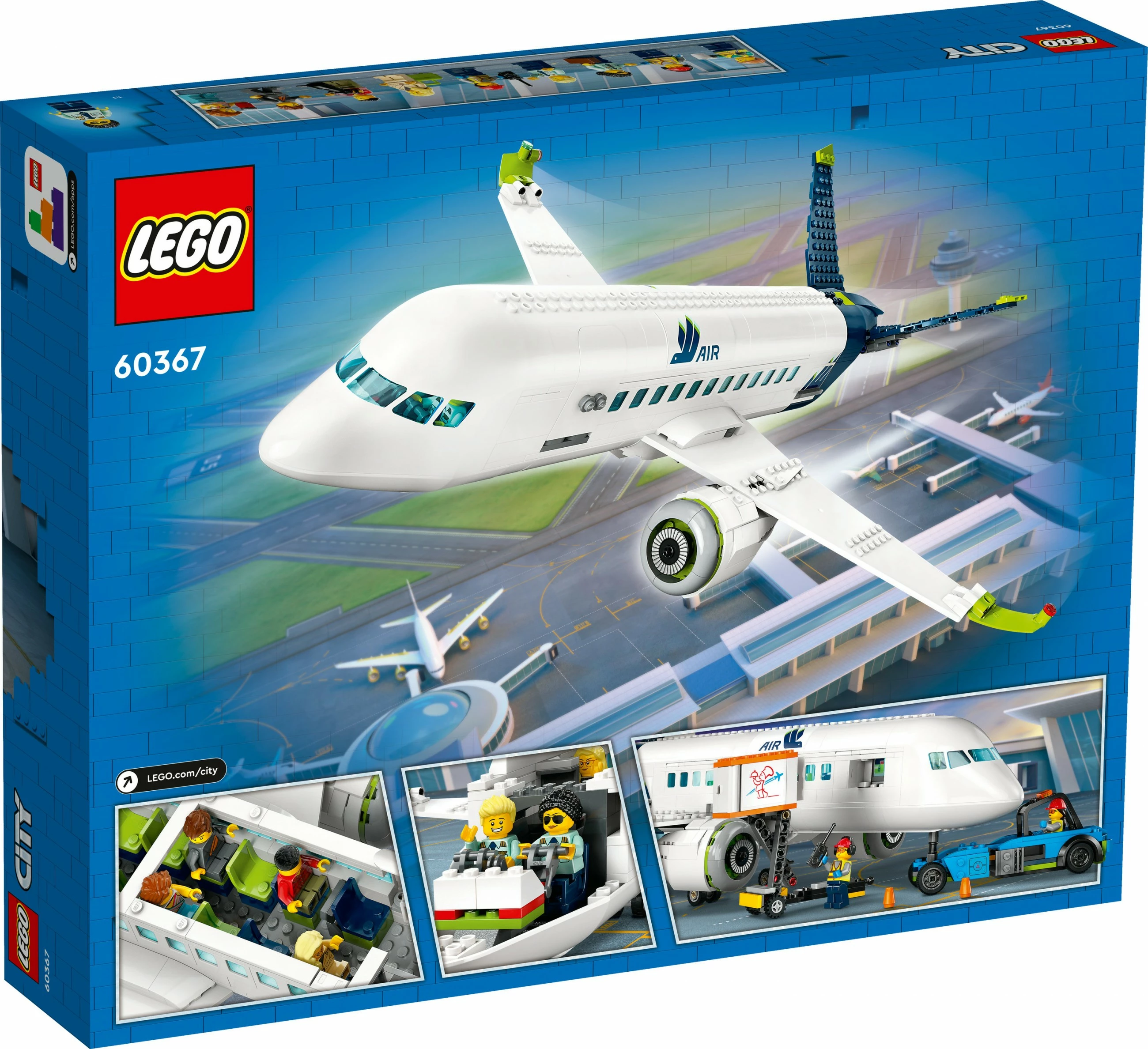 Set gradnje potniškega letala LEGO City, 913 kosa, večbarven