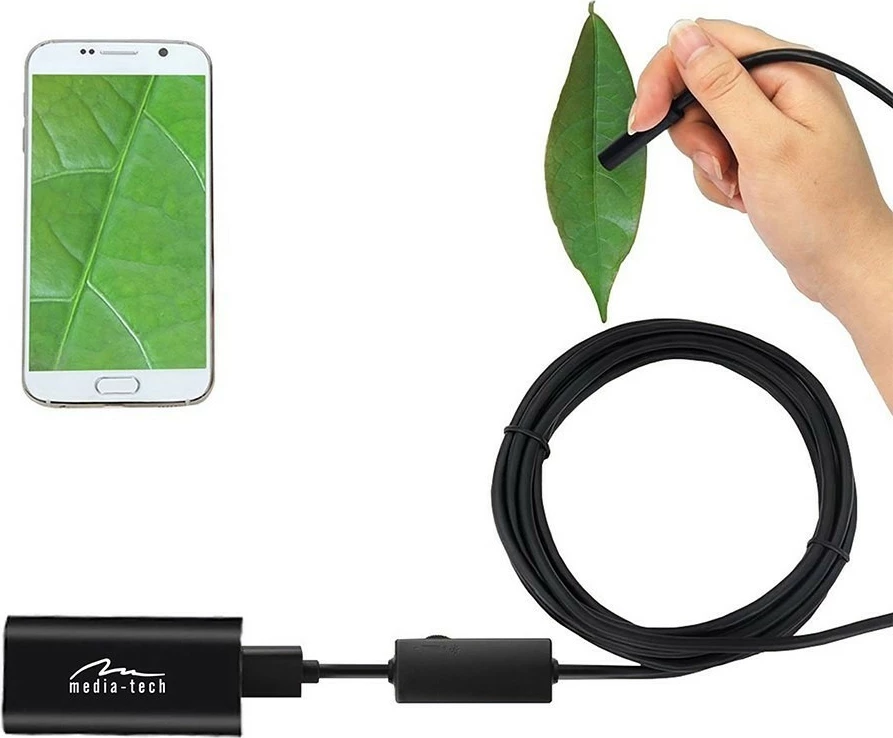 Inspekcijski endoskop, Media-Tech MT4099, WiFi, 5 m, črn