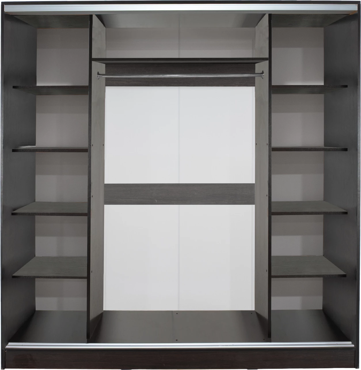 Garderobna omara s tremi drsnimi vrati z ogledalom v barvi wenge FH2435.02 200x60x210 cm
