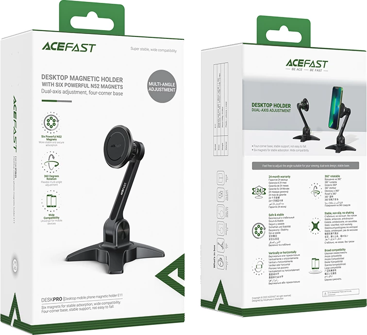 Magnetno držalo za telefon Acefast E11, črno