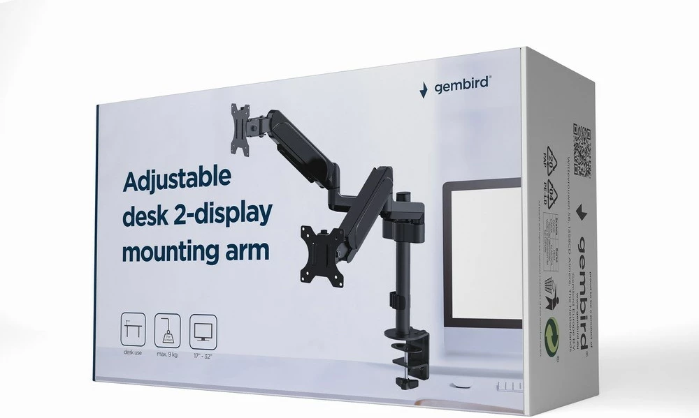 Nosilec za monitor Gembird, črn