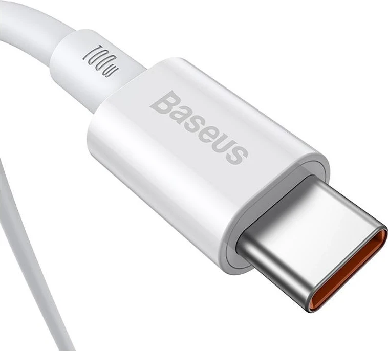 USB-C na USB-C kabel Superior, Baseus, 1 m, 100 W, bel