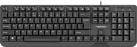 Kompaktna in tanka tipkovnica NATEC Trout Slim USB, US, črna