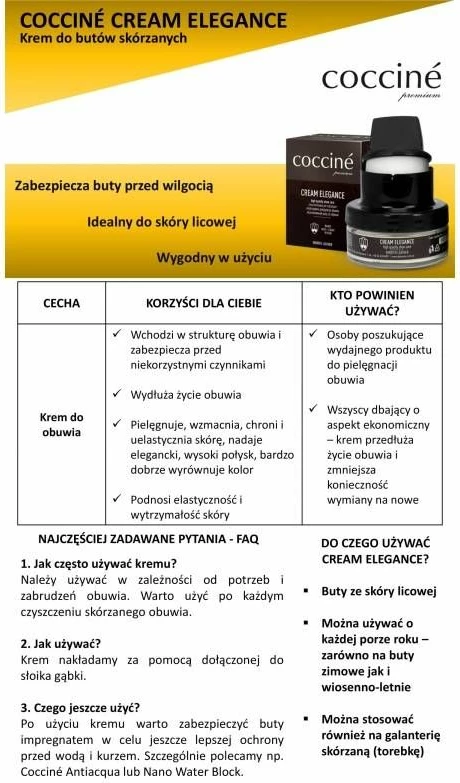 Krem za čevlje, Coccine, prozoren