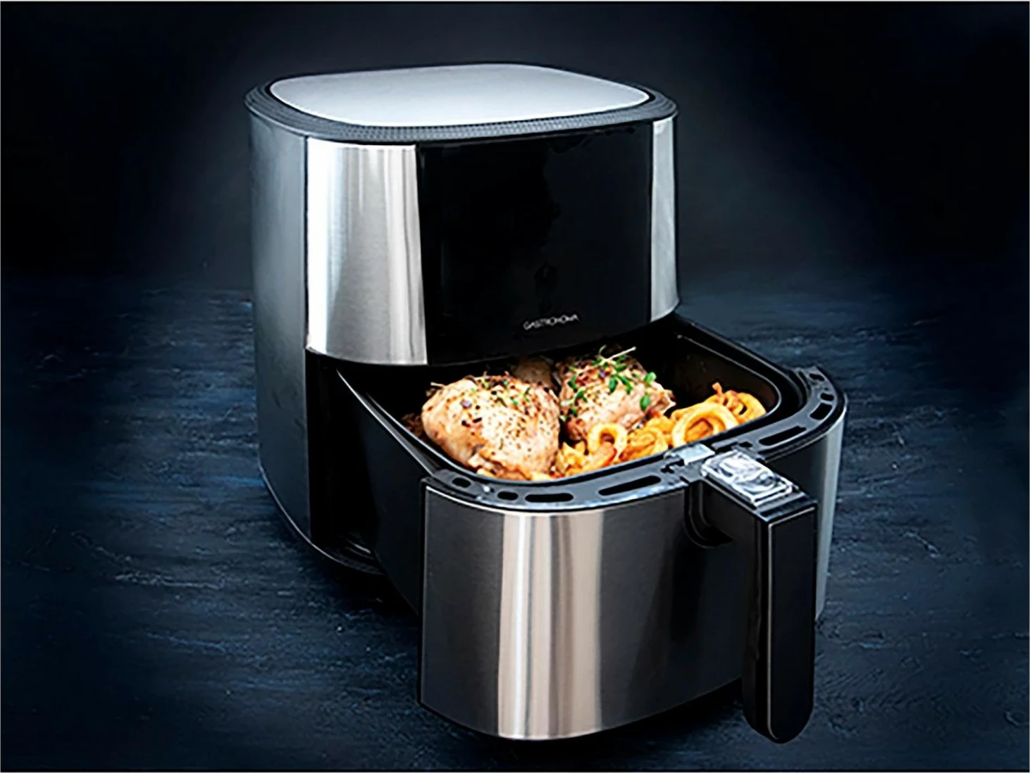 Cvrtnik brez olja Gastronoma 18290002, 6 L, srebrn