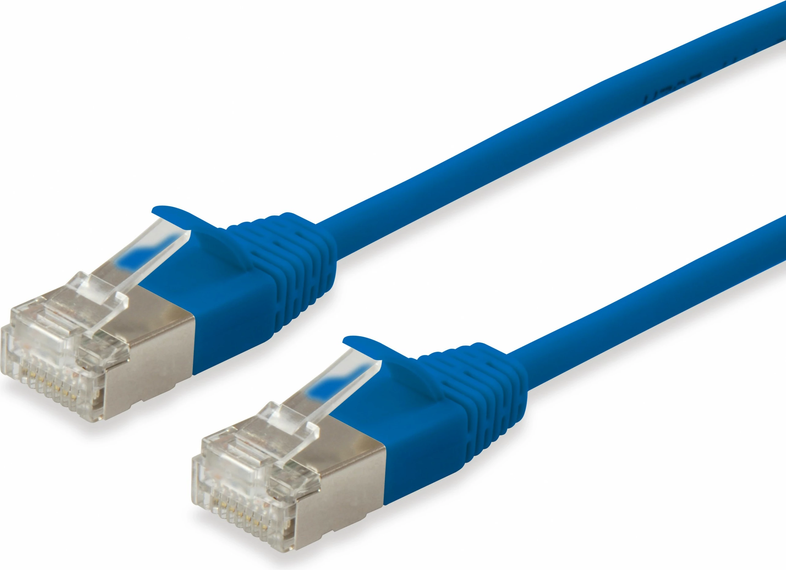 Slim kabel Cat6a F/FTP, 20 m, raven, modra — EQUIP