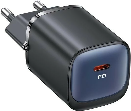 Stenski polnilnik 30W GaN, 1x USB-C, črn USAMS CC251