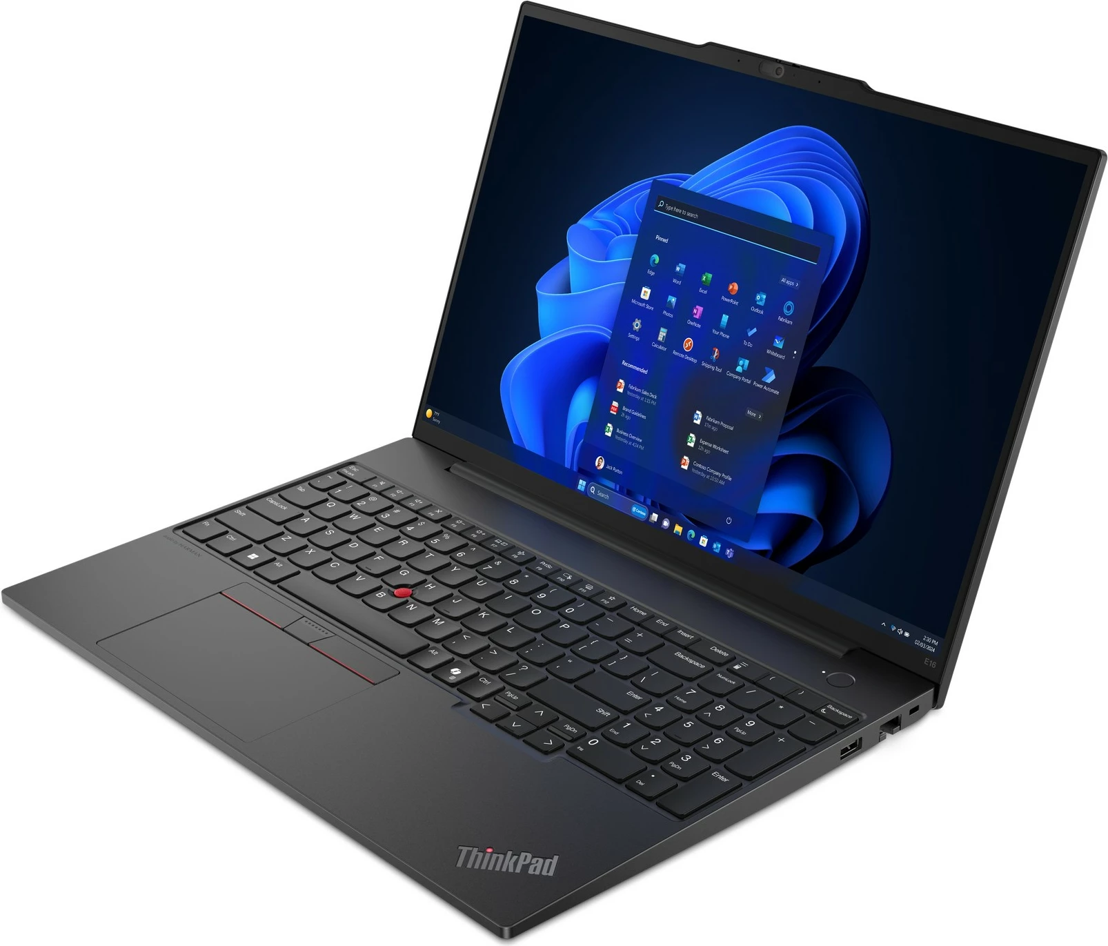 Prenosnik z visoko zmogljivostjo Lenovo ThinkPad E16, 16", AMD Ryzen 5, 16 GB RAM, 512 GB SSD, AMD Radeon Graphics, črn (DE tipkovnica)