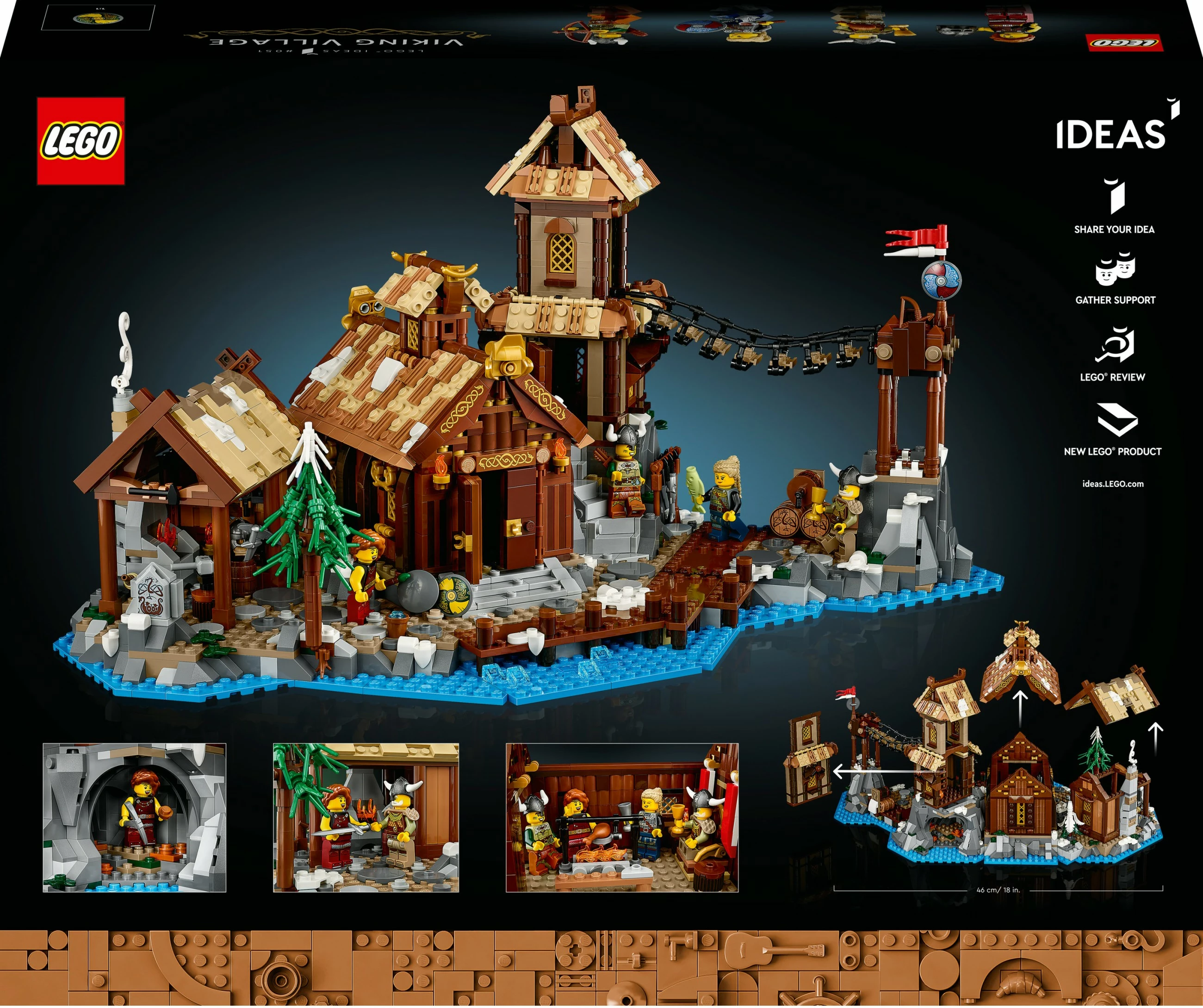 Gradbeni komplet LEGO Viking Village, 2103 kosov, večbarven