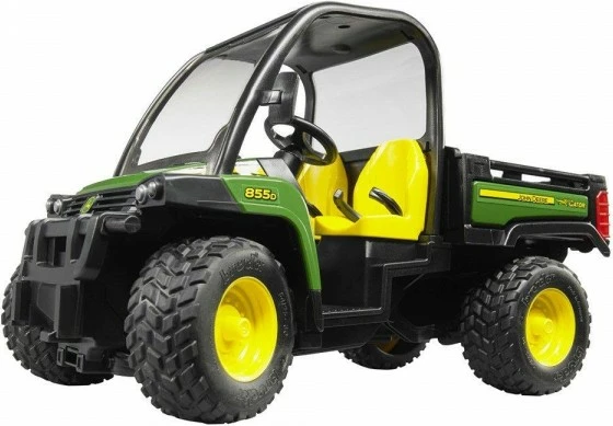 Igrača tovorno vozilo BRUDER John Deere Gator 855D, 1:16, črno/zelena/rumena